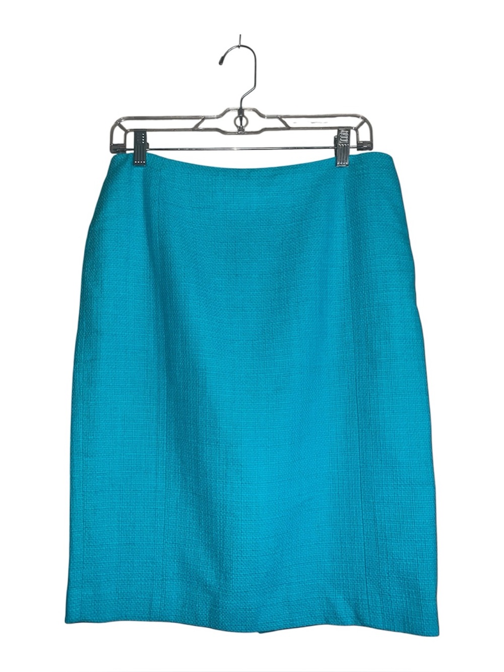 Lafayette 148 New York Turquoise Textured Pencil Skirt Sz 8